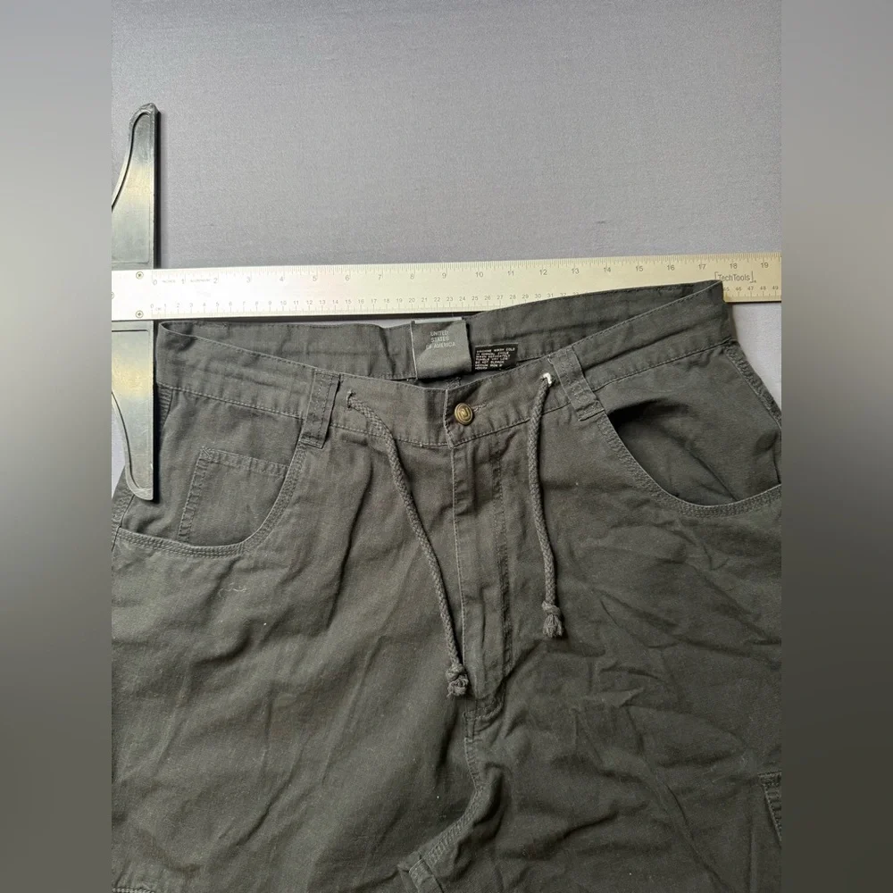 Alteredmind Cargo Baggy Shorts Size Large Black #840 - Picture 4 of 7